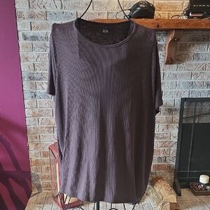 Old Navy Short Sleeve Ribbed Tee - Dark Purple